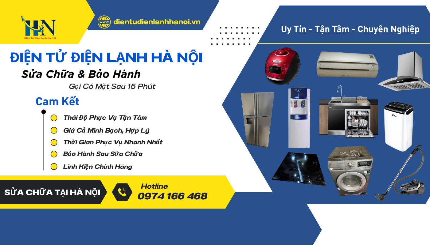 Điện Tử Điện Lạnh Hà Nội – Đơn vị sửa chữa máy giặt tại Long Biên, Hà Nội chuyên nghiệp